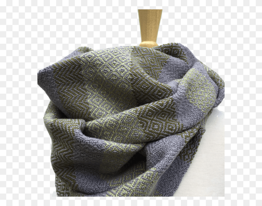 600x600 Spring Green Moss Green And Grey Woven Infinity Scarf Scarf, Clothing, Apparel, Hat HD PNG Download