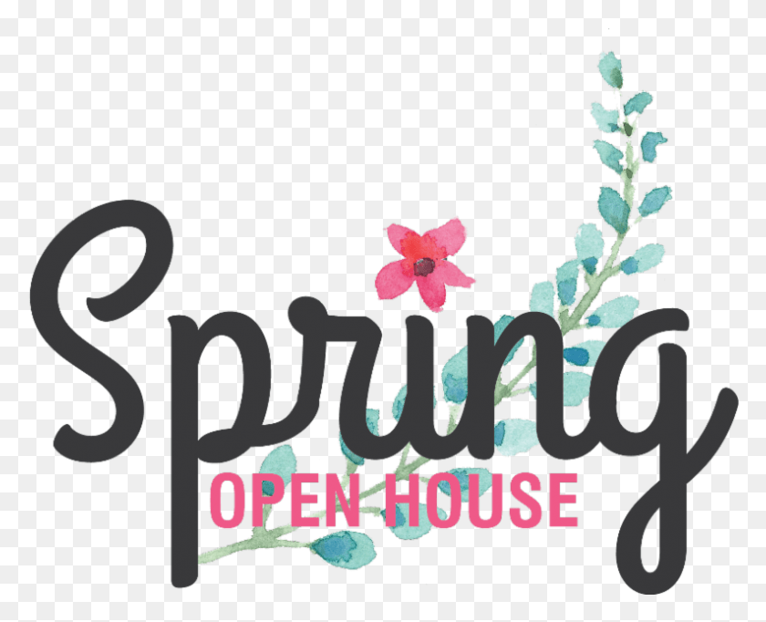792x632 Spring Open House Event Clipart Spring Shopping Open House, Text, Plant, Graphics HD PNG Download