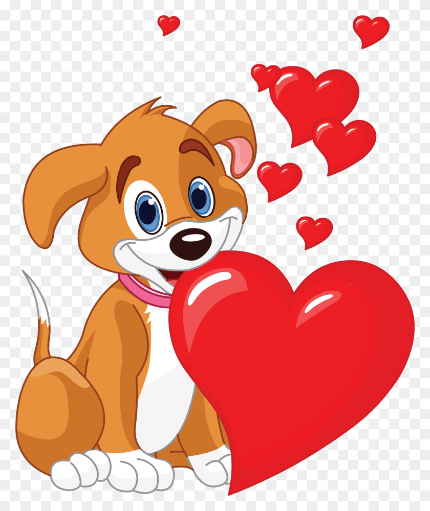 1991x2400 Spring Puppies Emoticon And Cute Dog Dog Valentines Day Cartoon, Heart, Graphics HD PNG Download