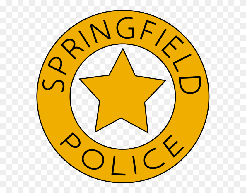 600x600 Springfield Police Badge Real Madrid, Symbol, Star Symbol, Logo HD PNG Download