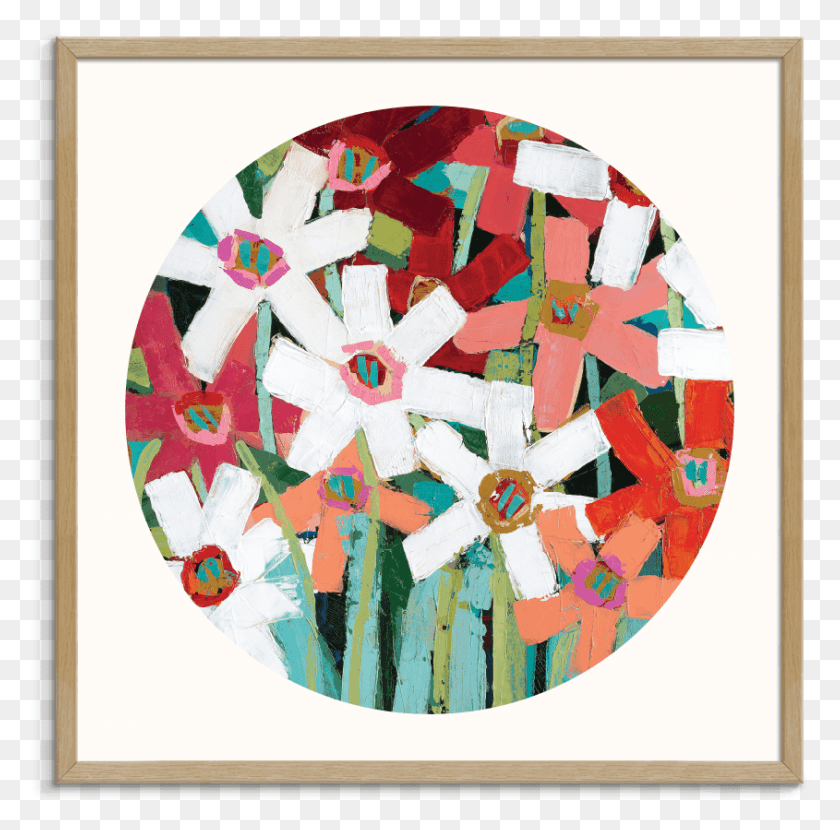 845x835 Springtime Round Motif, Modern Art, Rug HD PNG Download