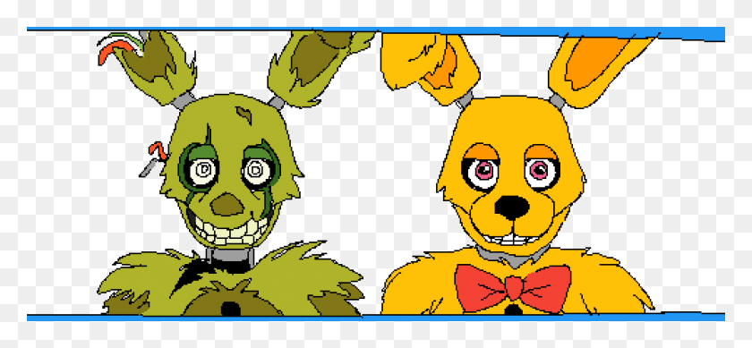 1000x422 Springtrap And Springbonnie Cartoon, Graphics, Poster HD PNG Download