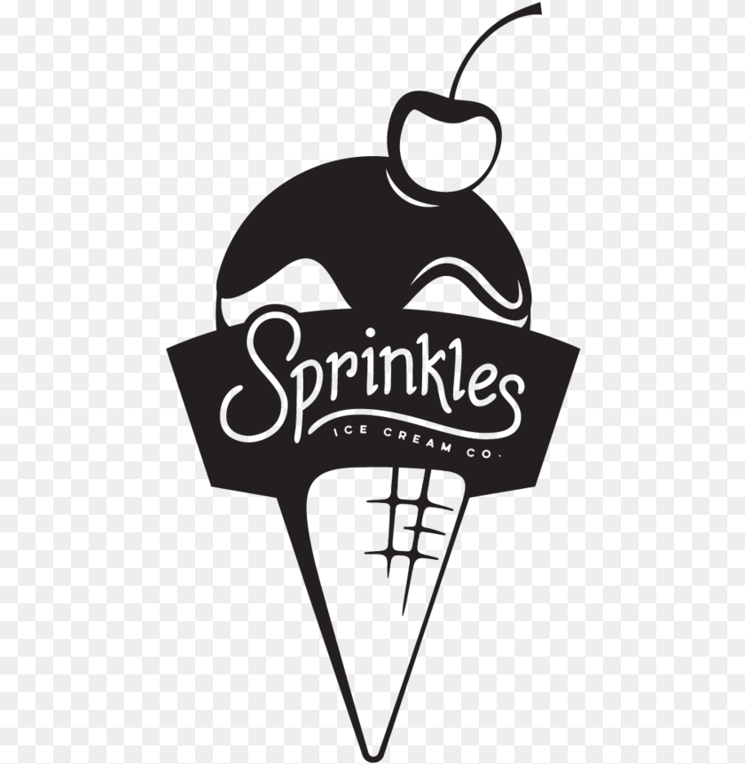 Sprinkles Ice Cream Co, Dessert, Food, Ice Cream, Logo Sticker PNG