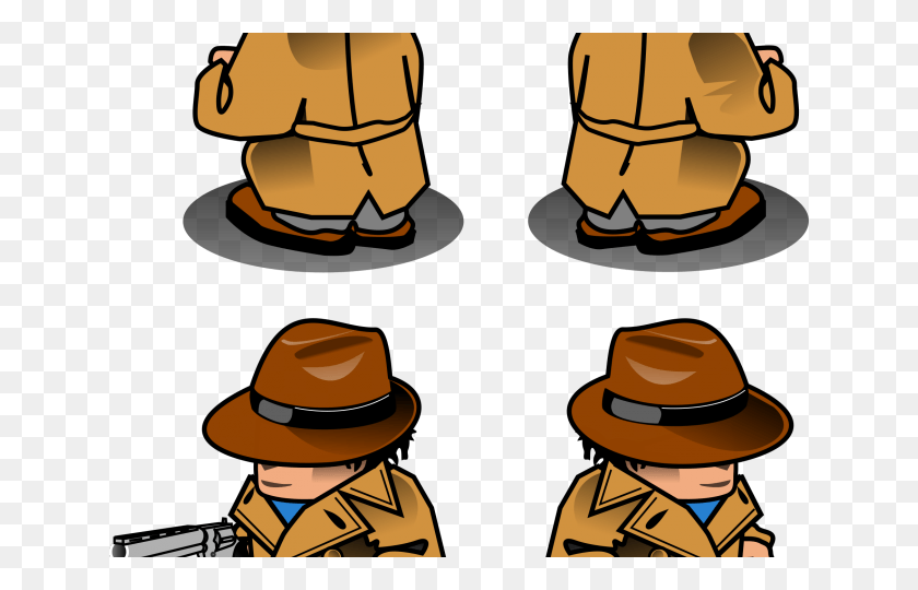 640x480 Sprite Clipart Detective Detective Sprite, Clothing, Apparel, Hat HD PNG Download