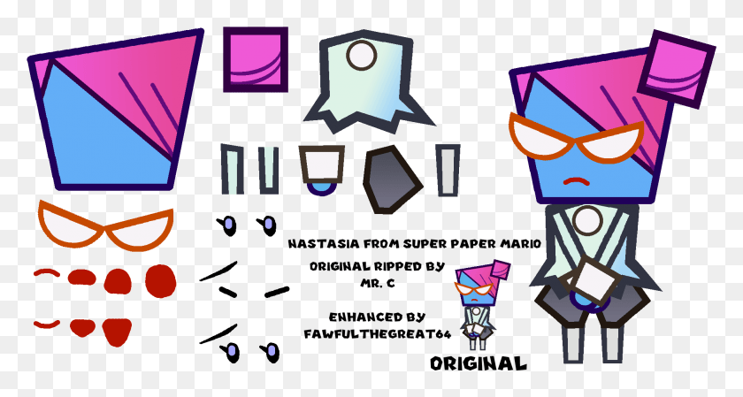 1954x976 Sprites Of Super Paper Mario Characters Super Paper Mario Pixel Art, Text, Graphics HD PNG Download