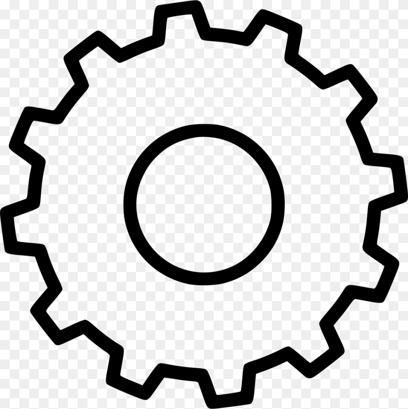 980x982 Sprocket Small Svg Icon Free Gear Black And White, Machine, Ammunition, Grenade, Weapon Clipart PNG