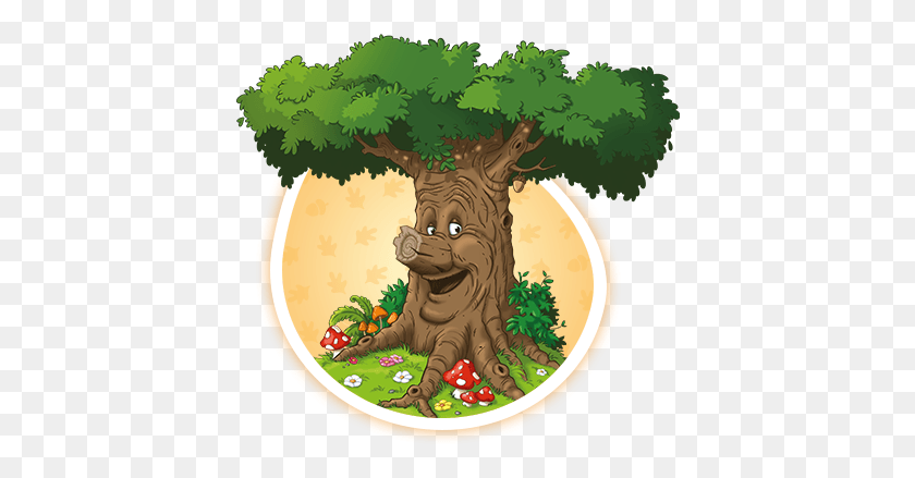 408x379 Sprookjesboom Efteling Cartoon, Растение, Дерево, Растительность Hd Png Скачать