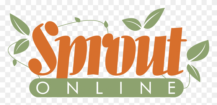 2334x1043 Sprout Online Logo Transparent Graphic Design, Plant, Potted Plant, Vase HD PNG Download