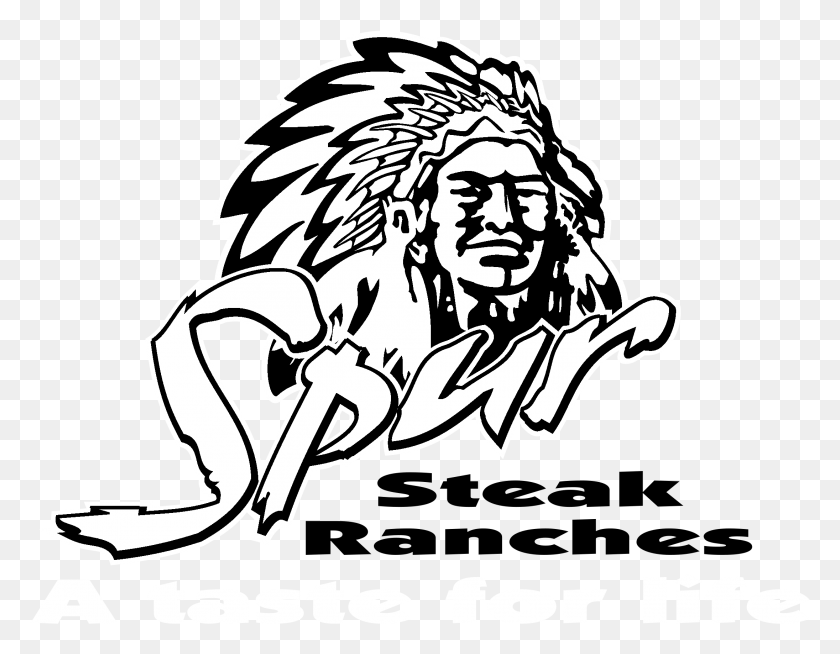 2191x1669 Descargar Png Spur Logo Blanco Y Negro Spur Steak Ranches Png