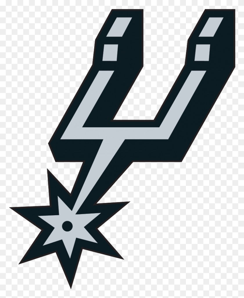 795x985 Spurs San Antonio Spurs Logo Svg, Symbol, Cross, Emblem HD PNG Download