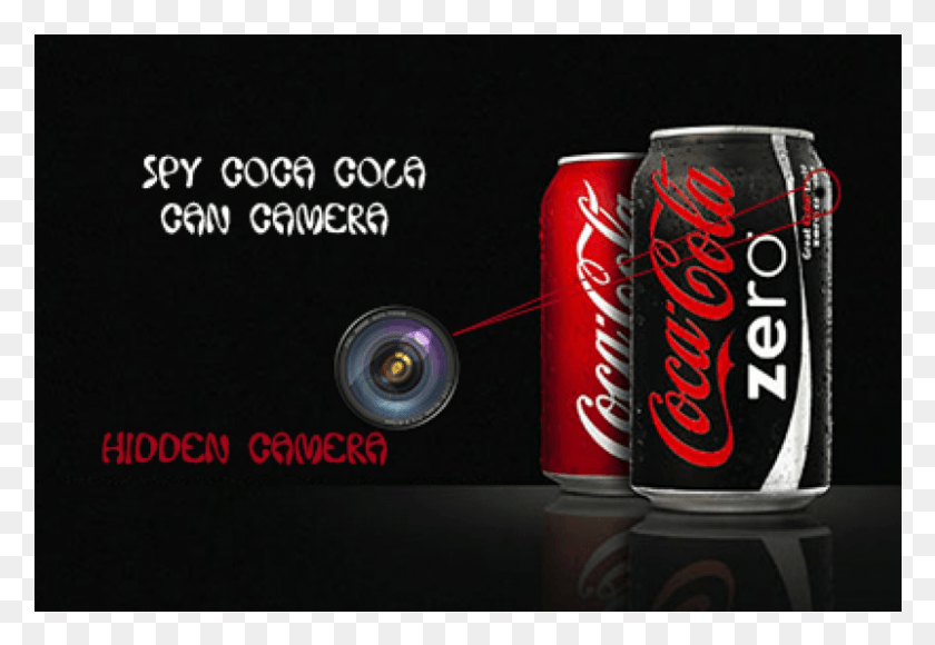 801x534 Spy Coca Cola Can Camera, Beverage, Drink, Coke HD PNG Download