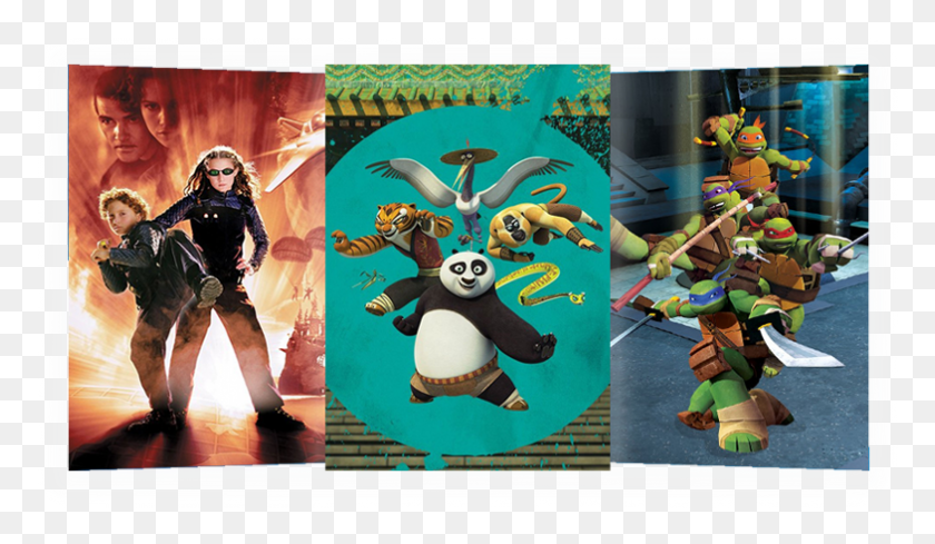 785x432 Spy Kids Kung Fu Panda Ninja Turtles Spy Kids, Person, Human, Sunglasses HD PNG Download