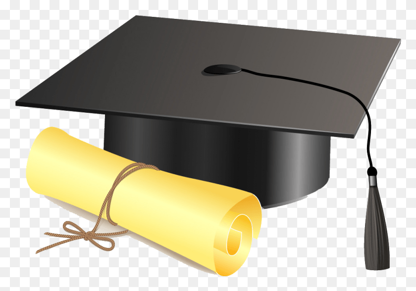 973x659 Square Academic Cap Graduation Ceremony Diploma Clip Vector Square Academic Cap, Text, Graduation, Scroll HD PNG Download