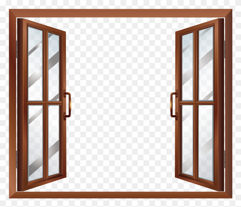 847x720 Square Clipart Window Frame Open Window Clipart, Door, French Door, Picture Window HD PNG Download