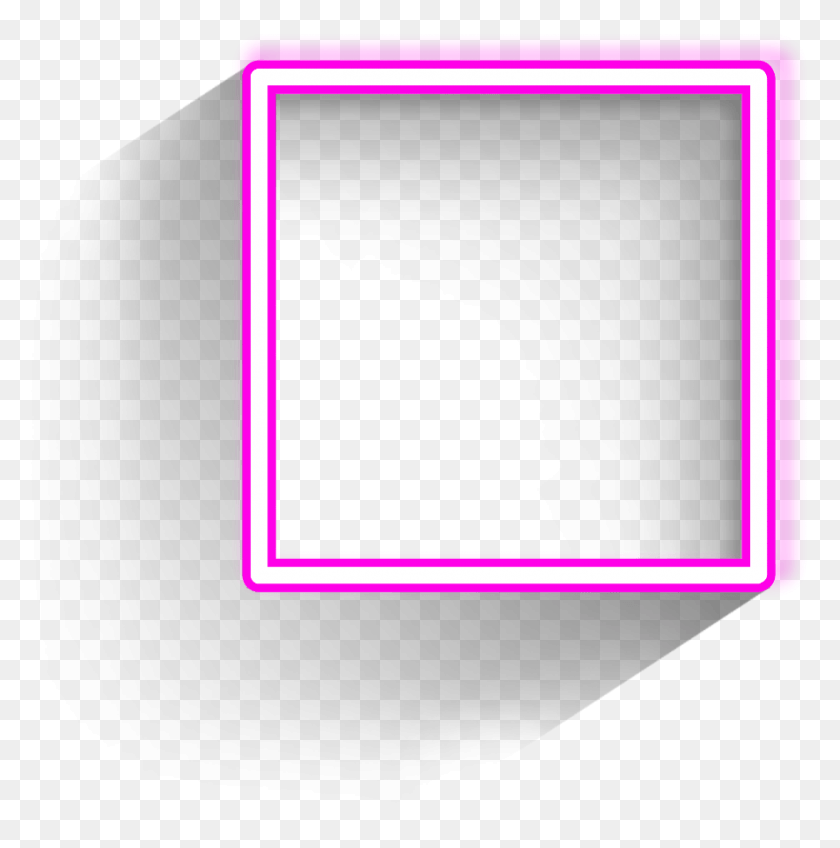 887x897 Квадратная Рамка Freetoedit Розовая Граница Геометрическая, Свет, Монитор, Экран Hd Png Скачать