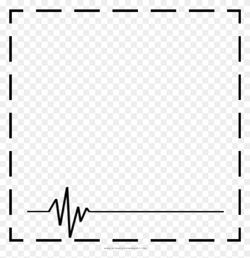 828x855 Square Heartbeat Black Frame Border Circle, Text, Symbol, Plan HD PNG Download