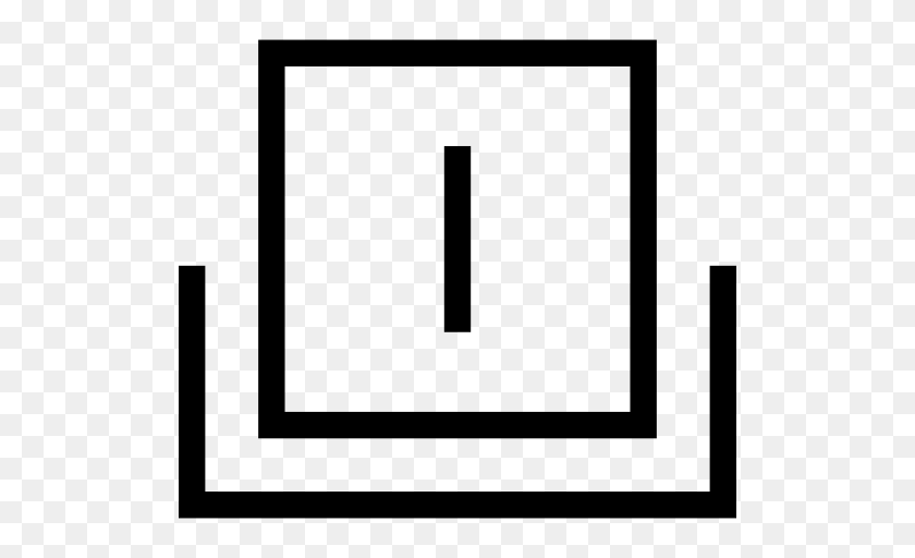 512x512 Square Interface Symbol With Vertical Line Inside, Gray PNG