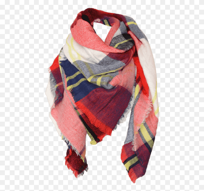 472x725 Square Plaid Wool Blend Warm Scarf Bufanda De Lana Cuadrada, Clothing, Apparel, Stole HD PNG Download