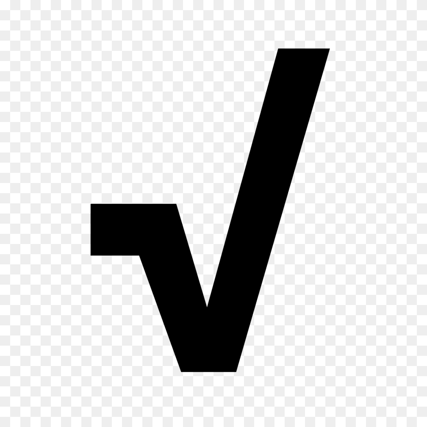 1600x1600 Square Root Icon, Gray PNG