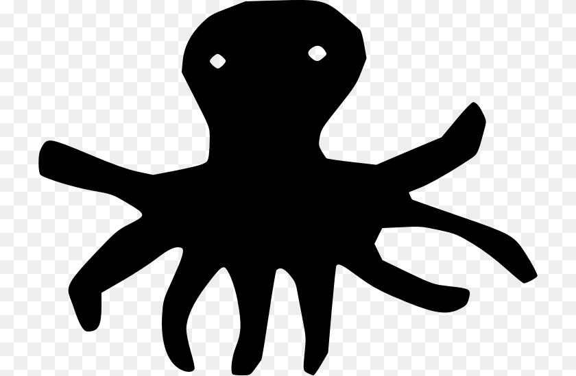 728x549 Squid As Food Octopus Clip Art Octopus, Gray Sticker PNG