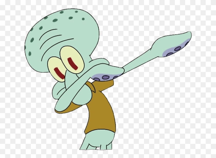 653x555 Squiddab Squidward Dab Transparent Background, Cutlery, Hammer, Tool HD PNG Download