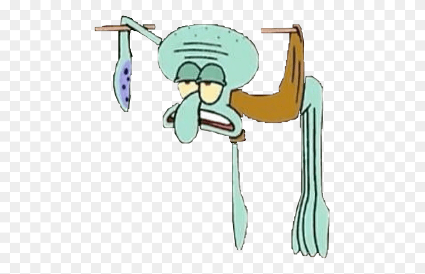 465x482 Squidward Sticker, Cutlery, Washing HD PNG Download