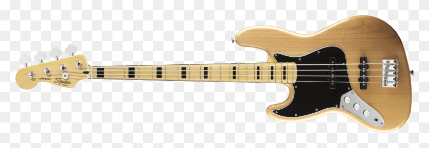 2400x709 Squier Vintage Modified Jazz Bass 3970s Lh Squier Vintage Modified Jazz Bass 70s Left Handed Natural, Guitar, Leisure Activities, Musical Instrument HD PNG Download