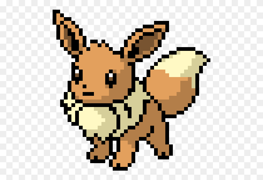 505x517 Descargar Png Ardilla Eevee Pokémon En Pixel Art, Alfombra, Mamífero, Animal Hd Png