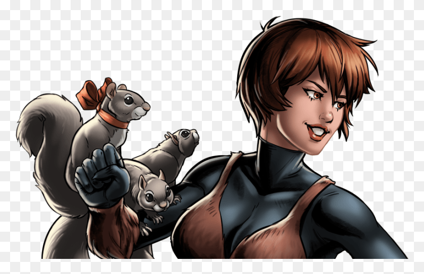 851x529 Squirrel Girl In Marvel39s New Warriors, Person, Human, Book HD PNG Download