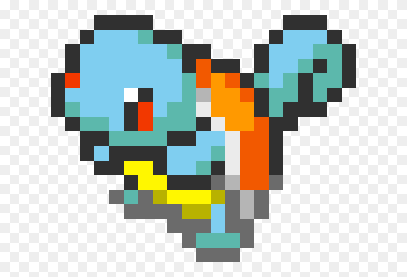 631x511 Squirtle 8 Bit Pokemon Squirtle, Graphics, Collage HD PNG Download