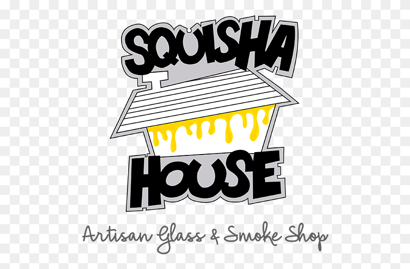 506x492 Плакат С Логотипом Squisha House, Текст, Этикетка, Здание Hd Png Скачать