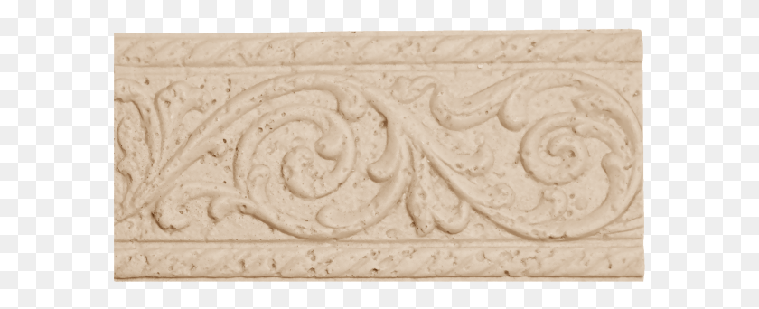 589x282 Sr 1208 Lasi Tile Border 12 X 6 Relief, Rug, Icing, Cream HD PNG Download