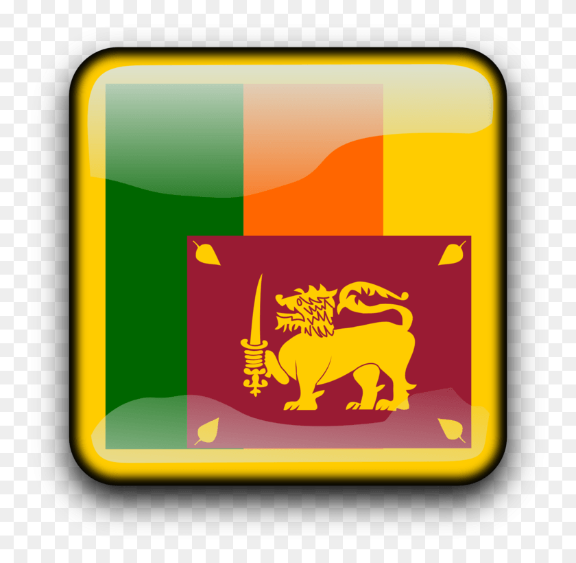 761x760 Sri Lanka Flag Whatsapp, Text, Reptile, Animal HD PNG Download