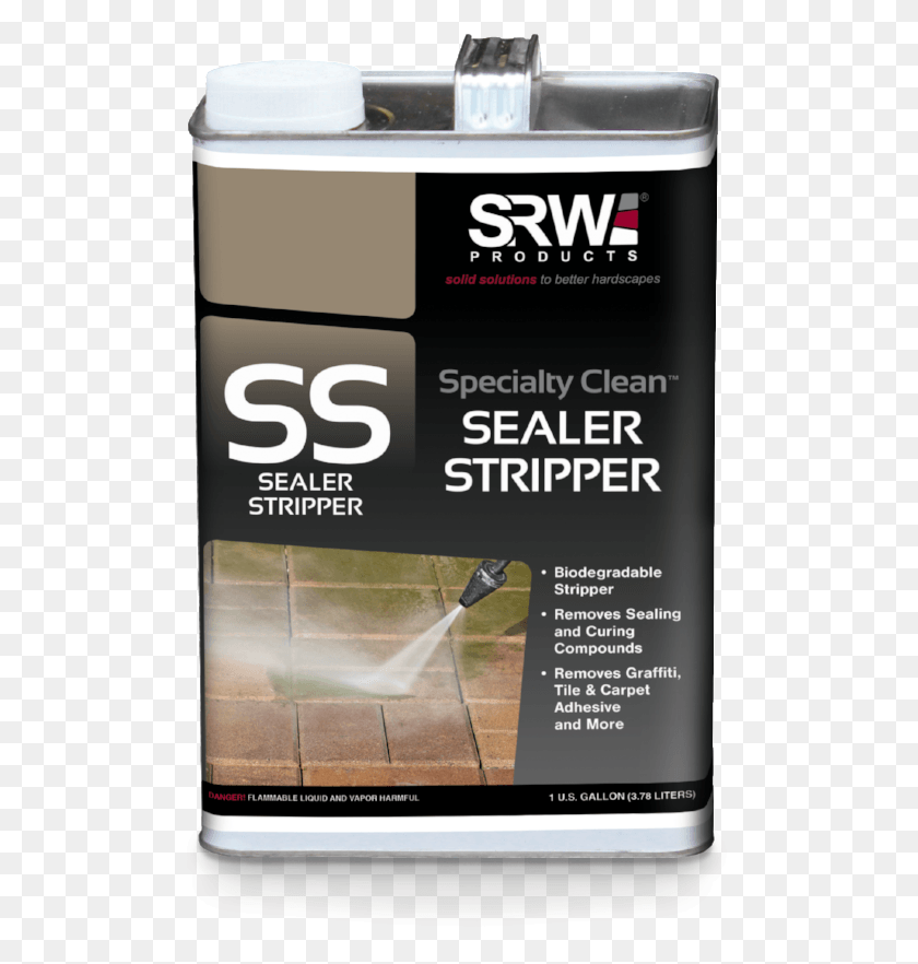 506x822 Descargar Png Srw Products Sealer Stripper Limpiador De Superficies Al Aire Libre Caja, Etiqueta, Texto, Máquina Hd Png