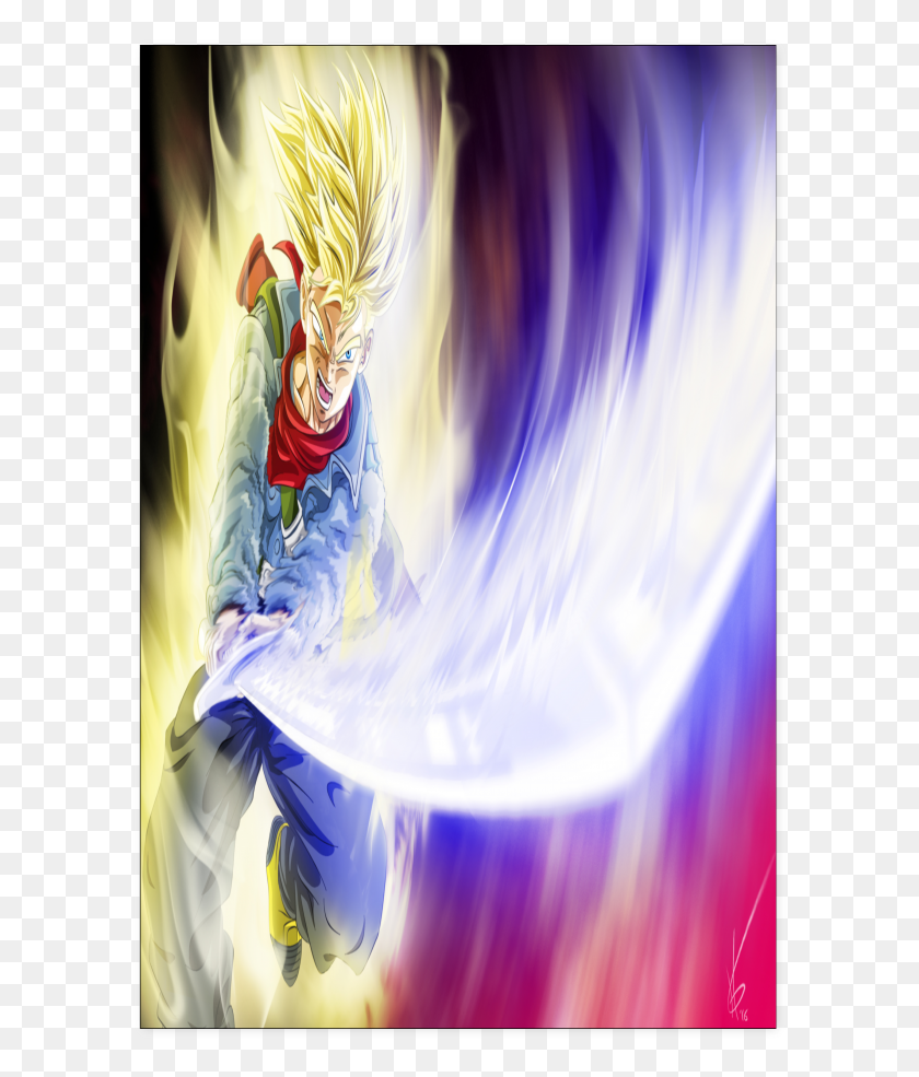 606x925 Ss Rage Future Trunks Poster Creative Arts, Graphics, Person HD PNG Download