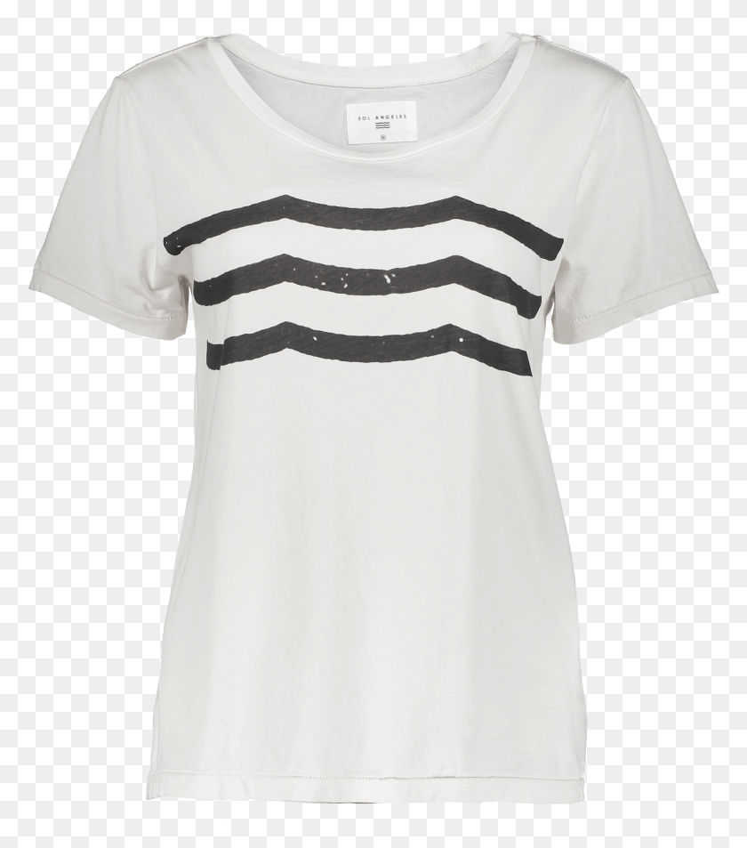 1281x1468 Ss Waves Crewneck T Shirt White Active Shirt, Clothing, Apparel, T-shirt HD PNG Download