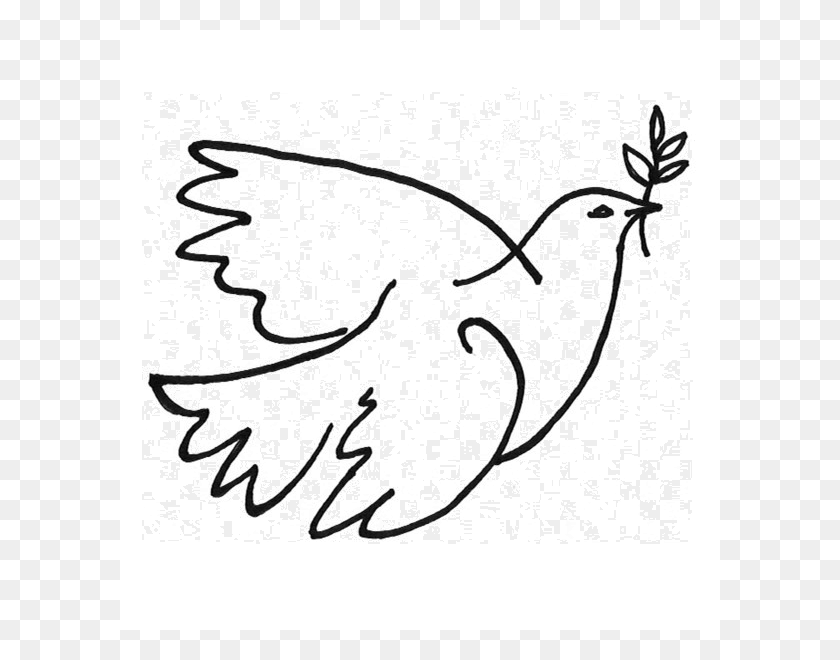 600x600 Ssfp 600 Peace Logo Motif, Птица, Животное, Трафарет Png Скачать