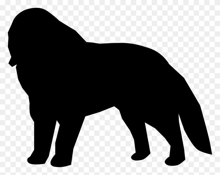 2400x1877 St Benard Clipart Black And White Labrador Retriever Silhouette Vector, Gray, World Of Warcraft HD PNG Download