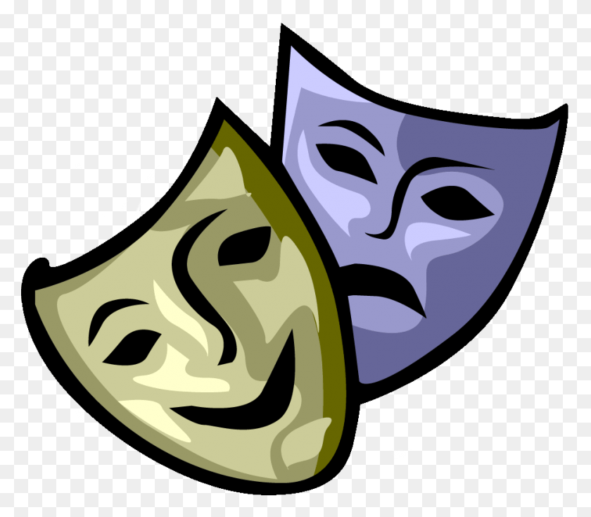 933x807 St Francis National School Drama Mask Drama Masks Clipart, Parade, Symbol, Crowd HD PNG Download