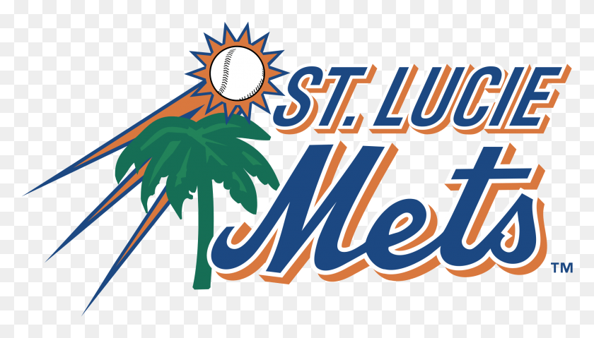 2190x1179 St Lucie Mets Logo, Logotipo Transparente De Los Mets De Nueva York, Vegetación, Planta, Texto Hd Png