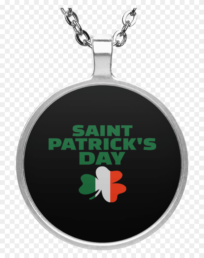 713x1000 Día De San Patricio, Bandera De Irlanda, Collar, Medallón, Etiqueta, Texto, Colgante Hd Png
