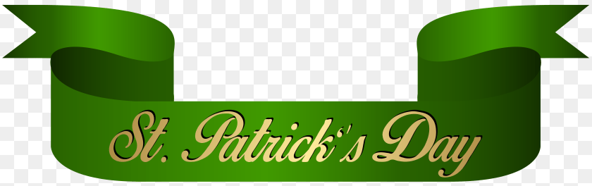 8000x2514 St Patricks Day Banner Clip Art, Green, Logo Sticker PNG