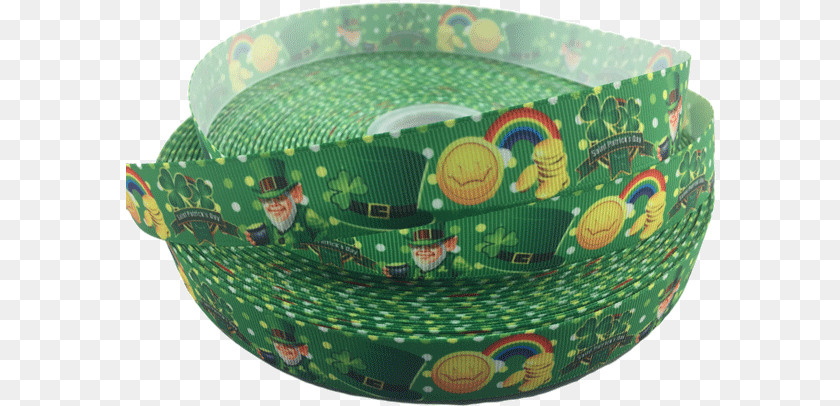 St Patricks Day Grosgrain Ribbons Storage Basket Sticker PNG
