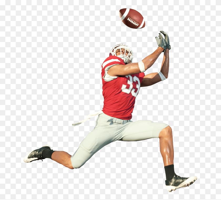 661x702 Stack Sports Football Player Catching A Football, Clothing, Apparel, Person HD PNG Download