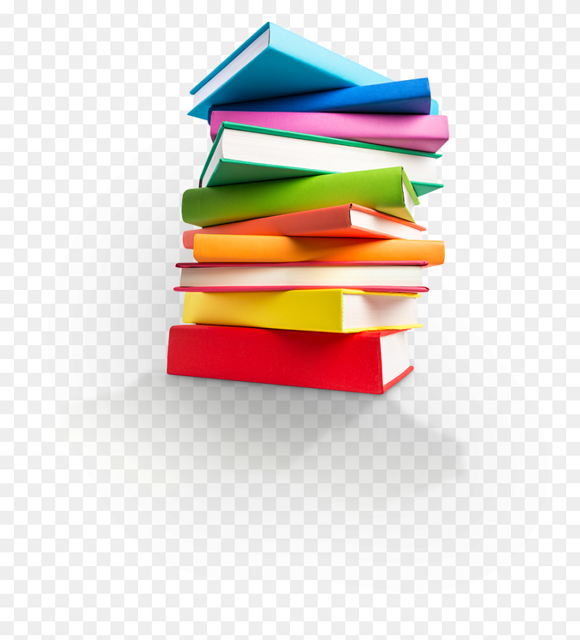 870x968 Stacked Books Colorful Stacks Of Books, File Binder, File Folder, File HD PNG Download