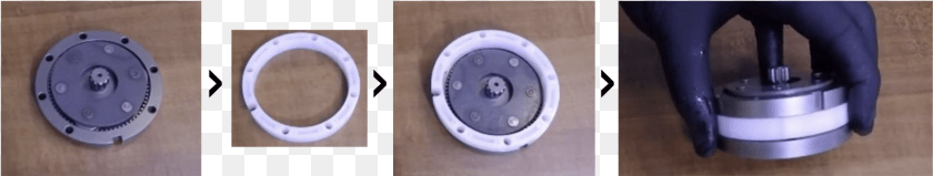 1628x308 Stacking A 75mm Mld Planetary Gear With A Plastic Spacer Circle, Machine, Spoke, Wheel Transparent PNG