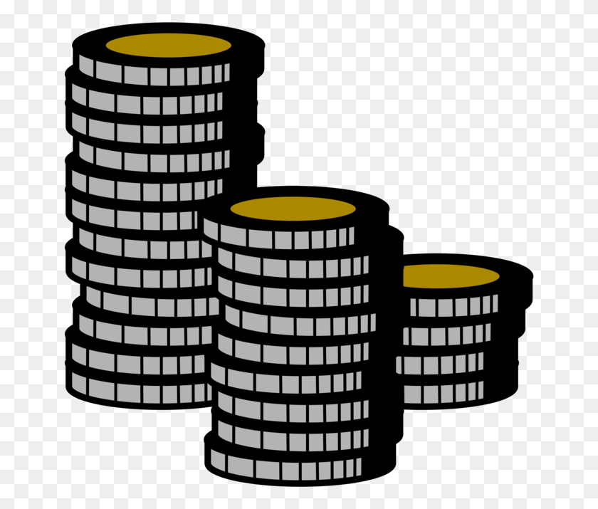661x655 Stacks Of Coins Clipart Free, Cylinder, Path, Walkway HD PNG Download