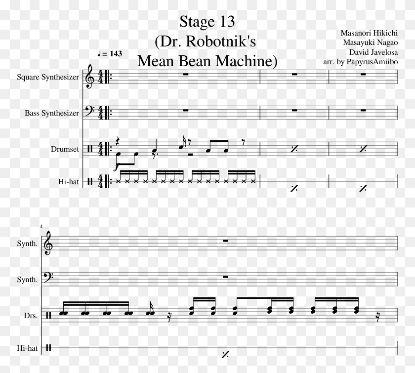 773x695 Stage 13 Sheet Music Composed By Masanori Hikichi Doom Sheet Music Trumpet, Gray, World Of Warcraft HD PNG Download