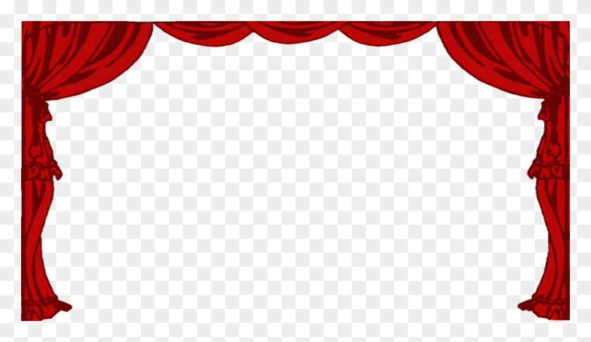 982x538 Stage Curtains Clipart By Clipartcotttage D7cb83h Theatre Border, Room, Indoors, Theater HD PNG Download