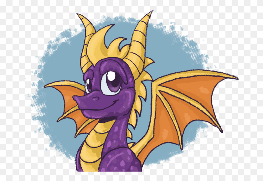 687x518 Stained Drawings Spyro The Cartoon, Dragon HD PNG Download